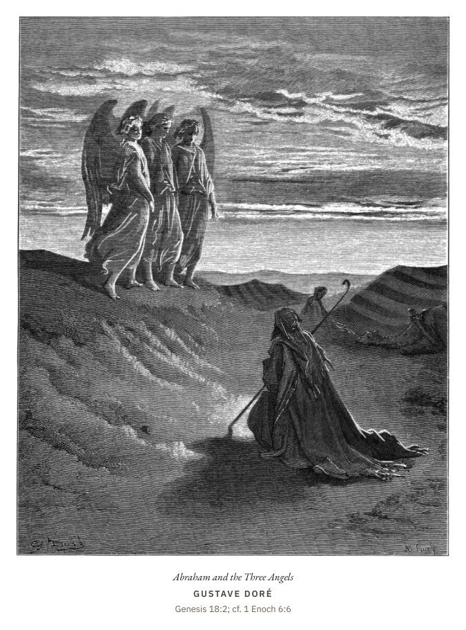 Abraham and the Three Angels, Gustave Doré, set beside 1 Enoch 6