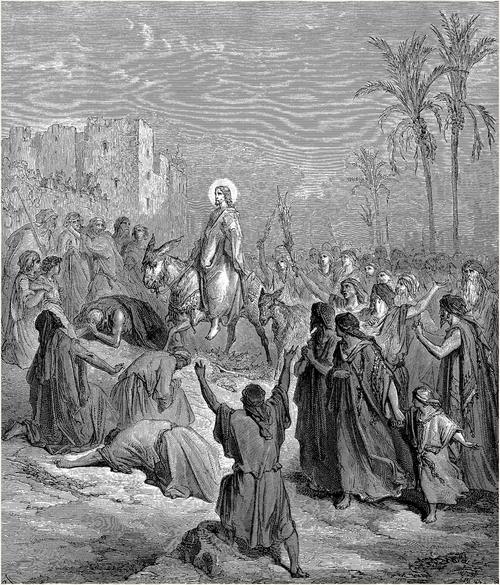 Dore engraving: the entry into Jerusalem