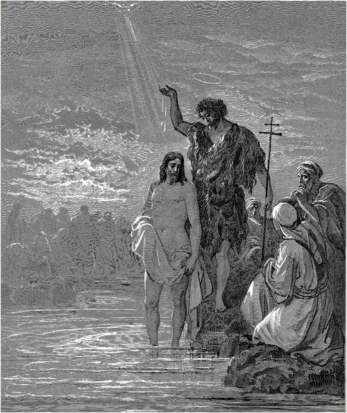 Dore engraving: the baptism of Jesus
