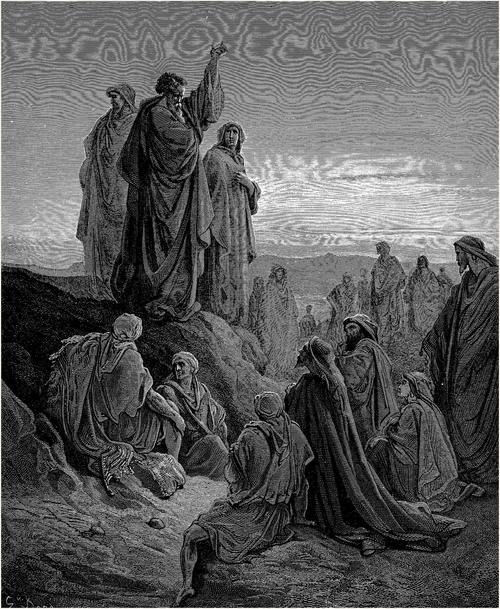 Dore engraving: the apostles preaching